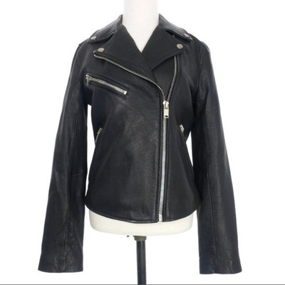Doma Double Leather Riders Jacket S Navy Blue D163104
