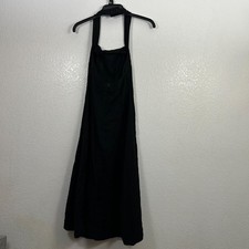 Forever 21 Dress Women's Size XS Black Halter Fit & Flare Midi Pinup Rockabilly