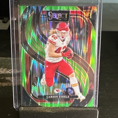 2024 Panini Select #142 Carson Steele Neon Green Shock #/499