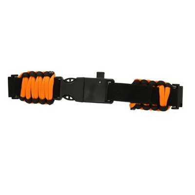 6 In 1 Paracord Bracelet Watch Band 22mm Buckle With Fire Starter Compass Wh DON