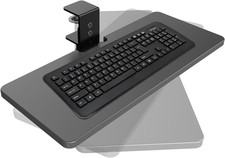Ergonomic Rotatable Keyboard and Mouse Tray for Home or Office, Black
