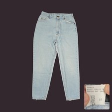 Lee Vintage 80s High Waist Mom Jeans Tapered Light Wash USA Sz 10 W30 L28
