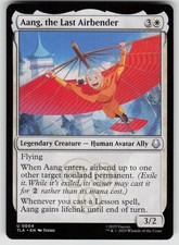 AANG, THE LAST AIRBENDER 4 Avatar: The Last Airbender Magic: The Gathering NM