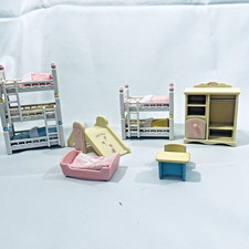 Calico Critters Triple Baby Bunk Beds Nursery Kids Bedroom Lot Incomplete