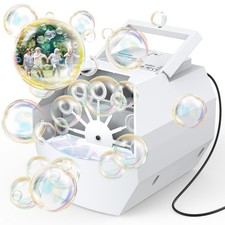 Bubble Machine: 500ML Large Capacity Bubble Blower for Birthday Party, Max 15...