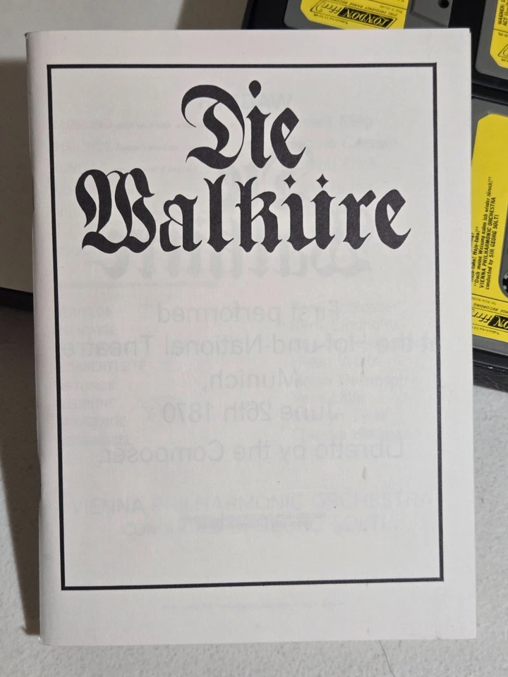 Wagner Die Walkure London Stereo Cassettes OSA5-1509 3 Cassettes 1976 DECCA SET - Image 3 of 4