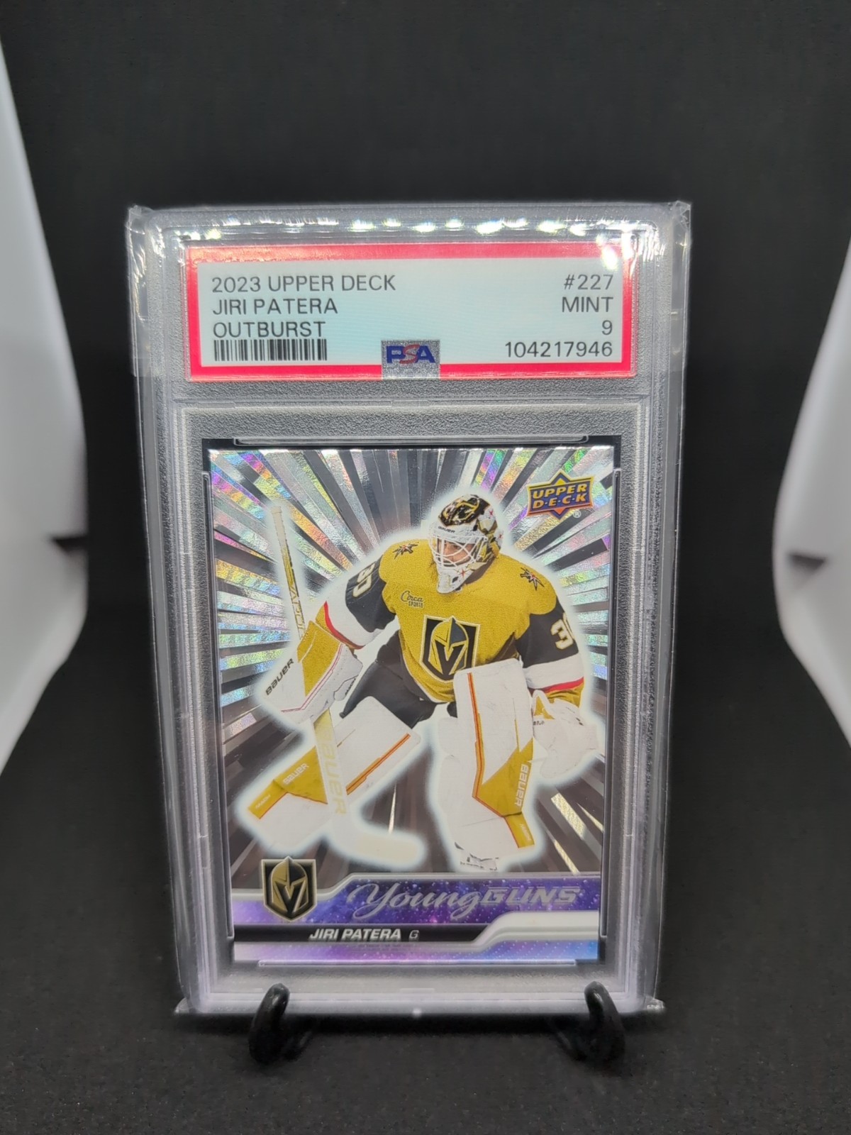 2023-24 Upper Deck Series 1 - Young Guns Jiri Patera #227 Outburst Silver (RC)