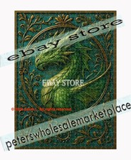 500 piece jigsaw puzzle Green Dragon 3D Look Fantasy Creature mythical