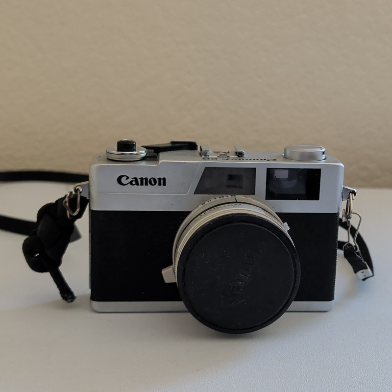 Canon Canonet 28 Silver Rangefinder Film Camera w/ Lens Cap & Strap