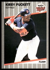 Kirby Puckett 1989 Fleer #124 Twins MLB READ FREE SHIPPING AutographDen