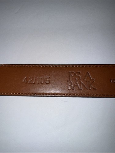 Jos A. Banks geprägter Ledergürtel Herren 42 braun silberfarbene Schnalle Made in USA - Bild 10 von 14