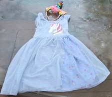 Cat  Jack Girls Light Blue Unicorn Tulle Dress with Headband Size S 6/6X 