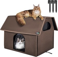 Outdoor Cat House Weatherproof Cat House Insulated Feral Cat Shelter