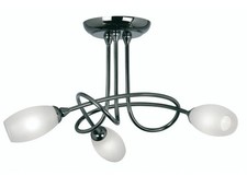 Ceiling Light Black Tara 3 Mirror Oaks Lighting 5327/3 MB