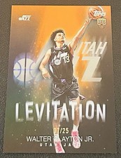 Walter Clayton Jr 2025-26 Topps Levitation Orange Parallel /25 Jazz Rookie RC SP