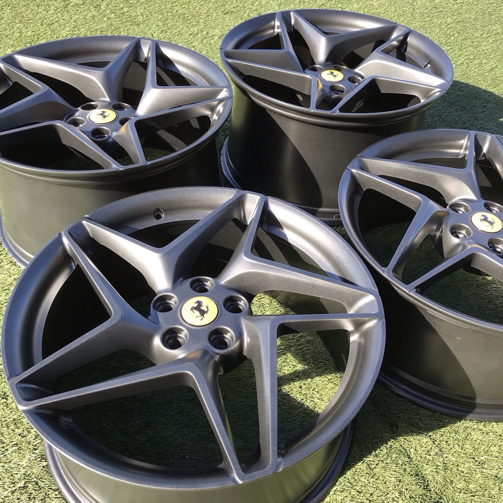20 FERRARI F8 RIMS WHEELS TRIBUTO OEM FACTORY RIMS GRAY 861252 861242