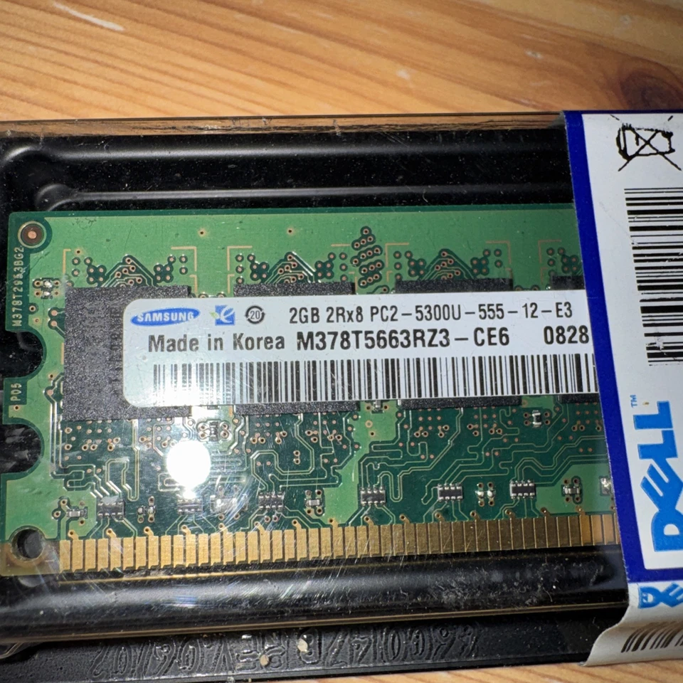 DELL SNPKU354C/2G 2GB DDR2 PC2-5300 DESKTOP MEMORY 240PIN LOW PROFILE NON-ECC - Image 4 of 4