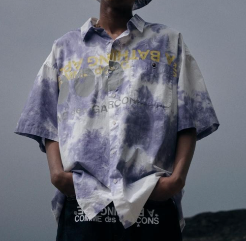 COMME des GARCONS OSAKA x BAPE TIE DYE SHIRT EXCLUSIVE 68626 Used - Picture 3 of 8