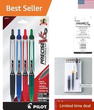 Precise V5 RT Refillable Retractable 0.5mm Liquid Ink Rolling Ball Pens - 4 Pack