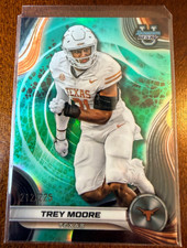 2024 Bowman's Best University Trey Moore #/225 Aqua Refractor Rookie Card #89. rookie card picture