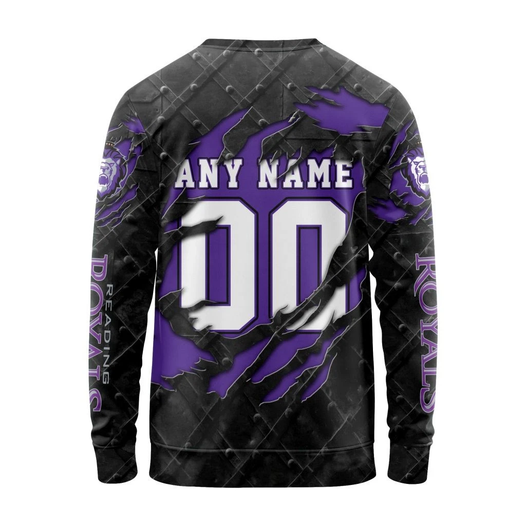 Personalized Reading Royals Sweater Special Black Metal Design