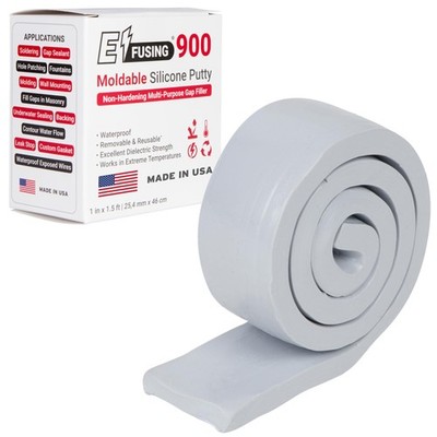 900 Moldable Silicone Putty  Gray Rectangular Shape