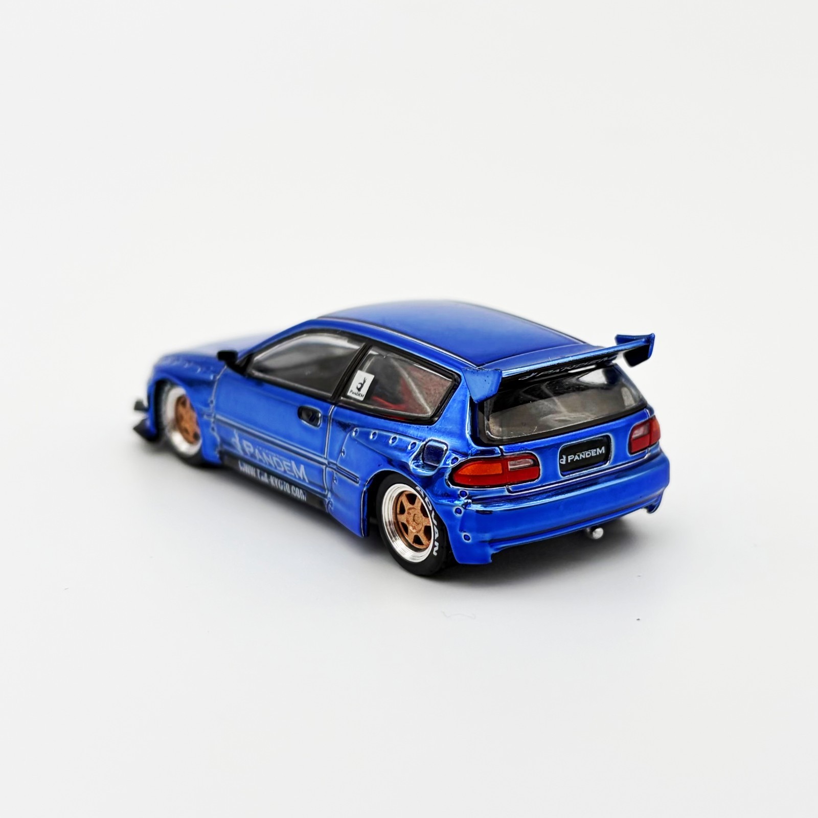 Pop Race 1:64 Pandem Civic EG6 Chrome Blue #206