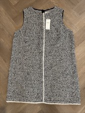 Marks and Spencer Dogtooth Boucle Mini Shift Dress Size 16