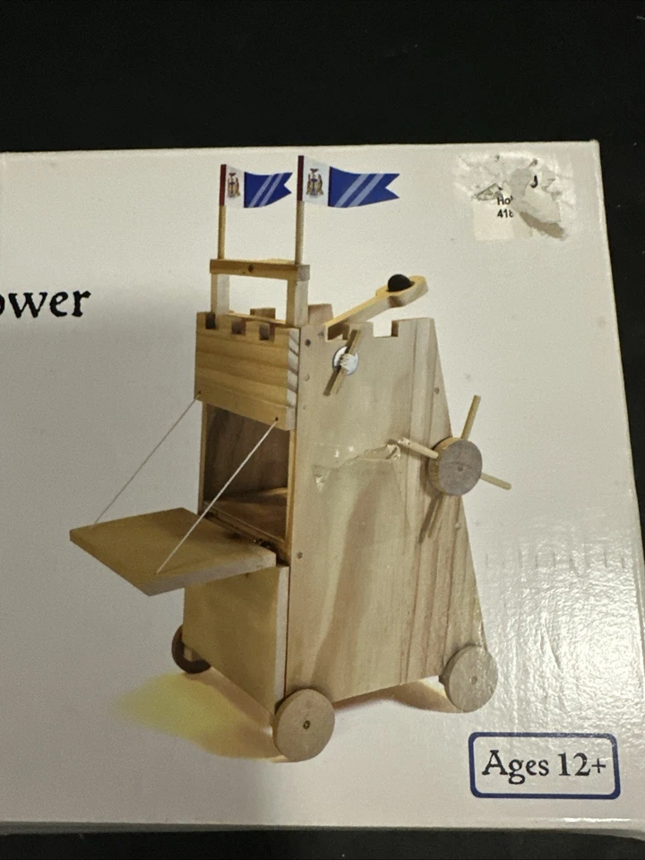 Pathfinders Medieval Siege Engine Series Tower with Catapult Wood Kit - (14yr+) - Image 2 of 4