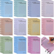 48 Sheets 100 Envelopes Money Saving Challenge Binder Trackers, 6 Ring A6 Binder