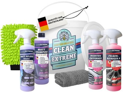 CLEANEXTREME Auto-Wasch-Set Matt Folie Lack Pflege Shampoo Detailer Wascheimer 