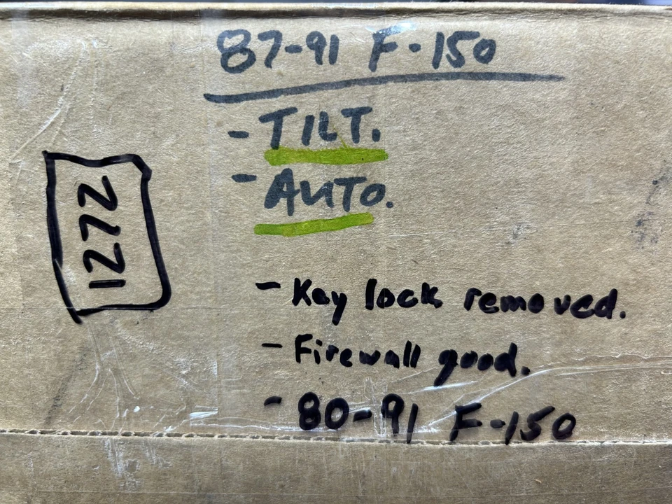 80-91 FORD F-150 - INCLINACIÓN + COLUMNA DE DIRECCIÓN AUTOMÁTICA - palanca de transmisión automática Foto 2 de 4