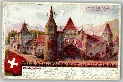 13308389 - Luzern Festhalle Schuetzenfest Sonderstempel 1901