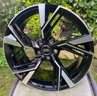 19 AUDI TT MK2 MK3 2007 2023 GLOSS BLACK POL RS6E DESIGN 85J ALLOYS SET OF 4