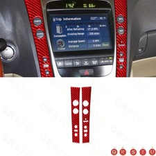 Cubierta lateral del panel de consola de fibra de carbono roja 2 piezas para Lexus GS GS350 GS450h 2006-11