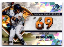2023 Bowman Pedro Leon Bowman Scouts Top 100 Atomic Refractors /150