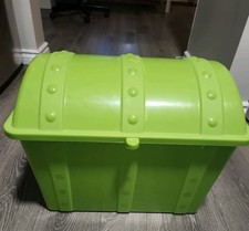 Gran cofre de juguete multiusos CAJA tesoro plástico aula sala de juegos con tapa de almacenamiento