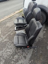 2 x BMW Front Car Seats Manual Black Leather Seats Driver and Passenger