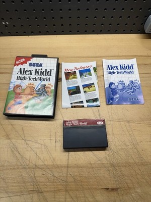 Alex Kidd High Tech World Sega Master System SMS Complete W/ Manual & Poster