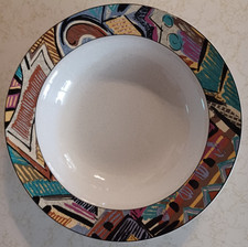 Studio Nova Taboo 8 3/8 Soup Bowls Abstract M...