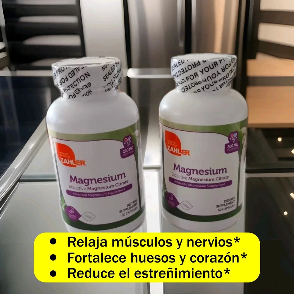 Citrato de Magnesio Alta Absorción | Citrato de Magnesio Zhaler 2 Botellas. Foto 2 de 4