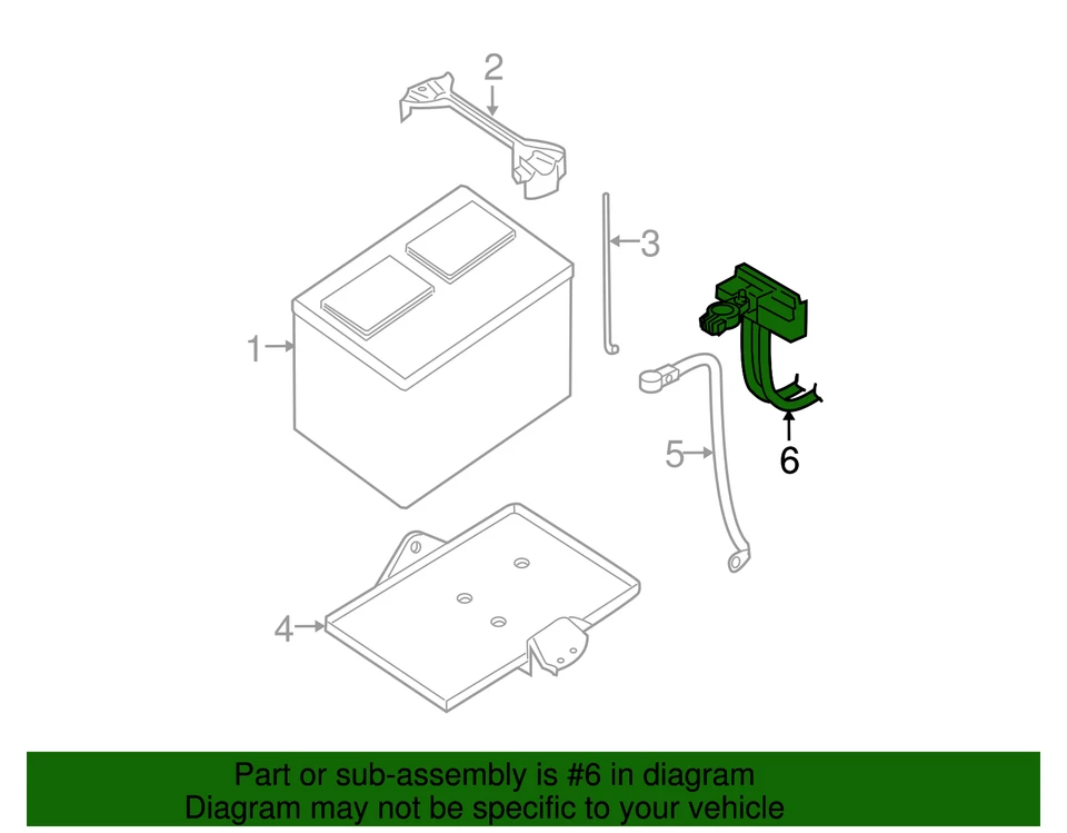 Cabo de bateria positivo genuíno Nissan 2007-2012 Frontier Xterra Pathfinder - Imagem 3 de 4