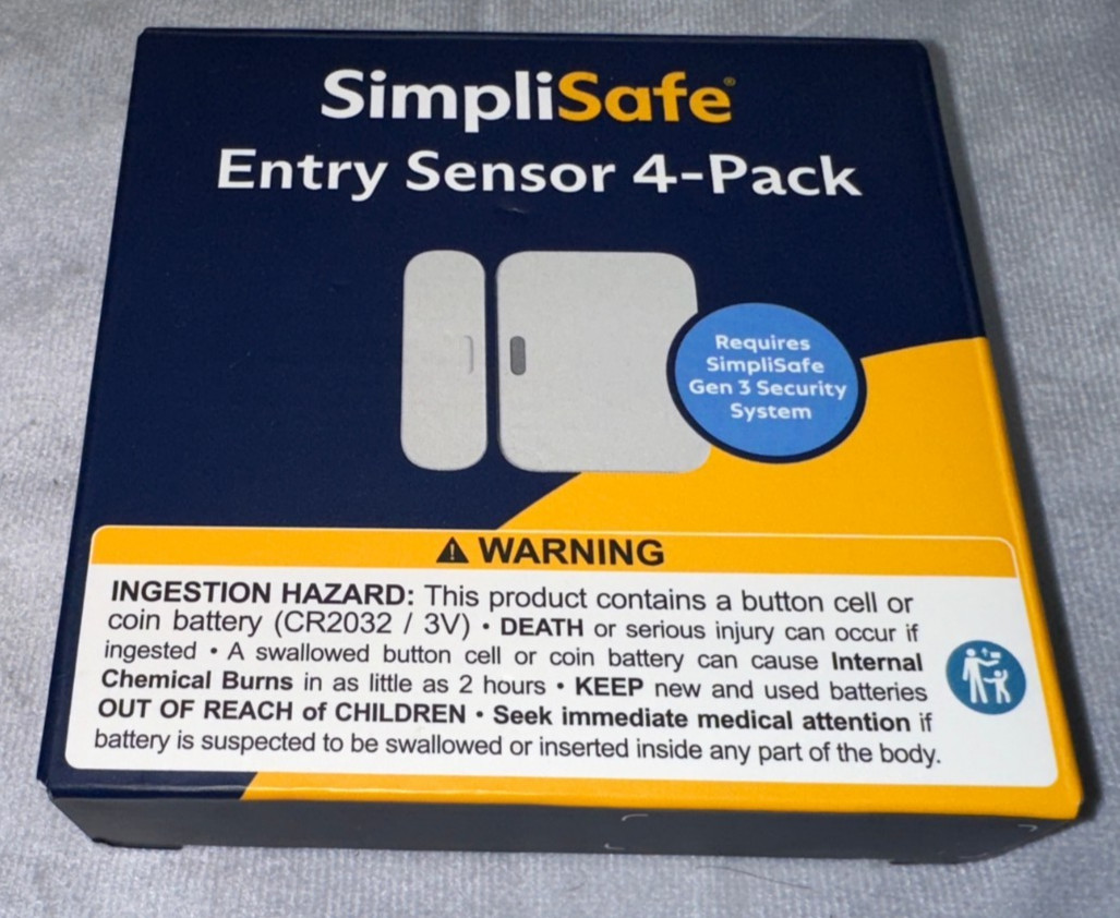 SimpliSafe - 4pack Entry Sensor - White - NEW OPEN BOX