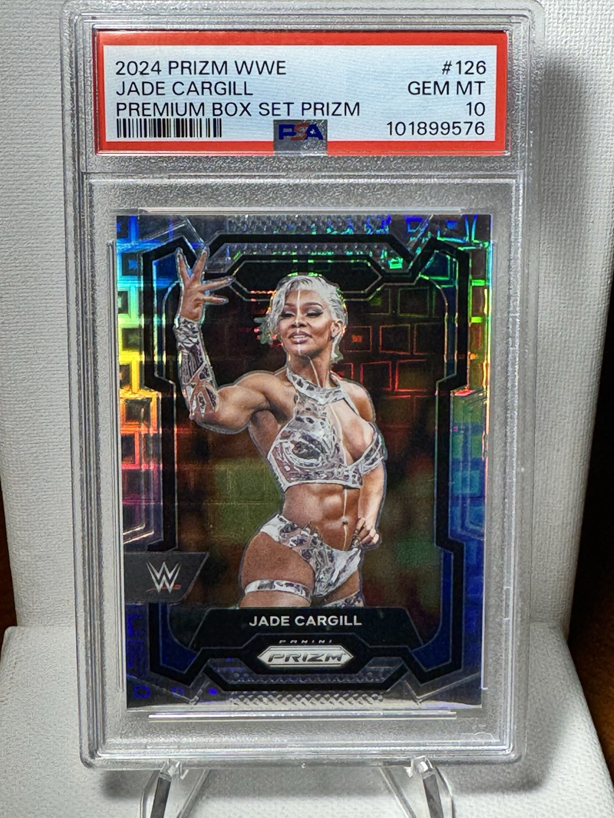 2024 PANINI PRIZM WWE PREMIUM BOX SET PRIZM #126 JADE CARGILL 145/199 PSA 10