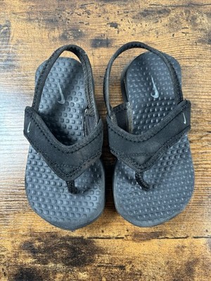 Nike Little Celso Flip Flop Sandals Toddler Unisex Sz 7c Black Summer Slingback