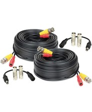 2 X 60Ft Video Power Cable for Night Owl HD CCTV Security Camera Wire Cord