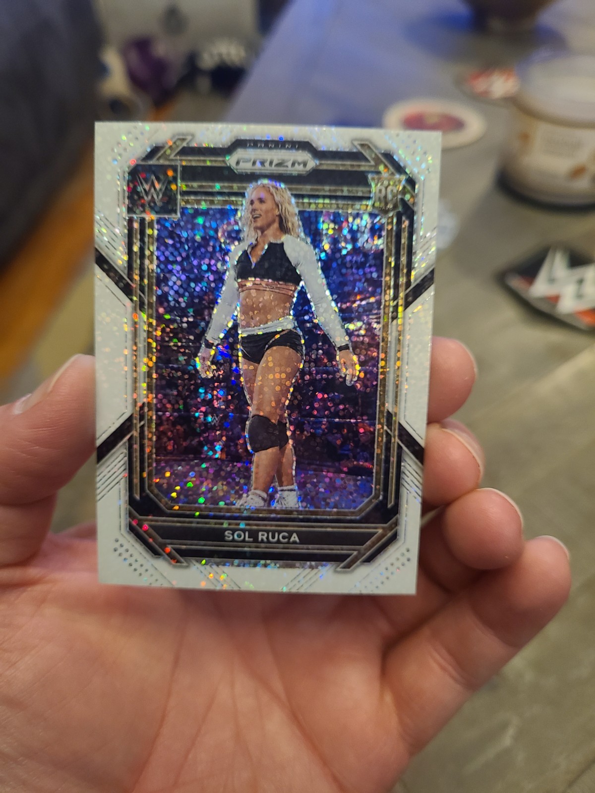 Sol Ruca 2023 Panini Prizm WWE #105 White Sparkle Prizm Rookie SSP