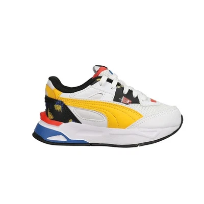 PUMA Mirage Sport Foodies Lace Up Youth Boys Black, White, Yellow Sneakers Casu