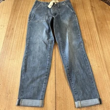 Judy Blue Draw String Stretch High Rise Pull On Double Cuffed Slim Fit Size 3 26