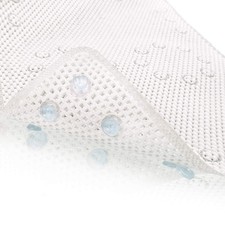 TJWODO Shower and Bath Mat,Non-Slip Machine Washable 36'' x 17'', White